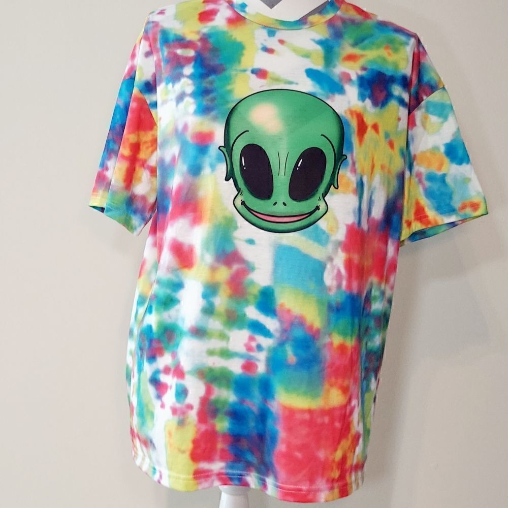 Shein Alien Tie dyed Tee